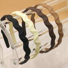 Solid Color Casual ABS Plastic (ABS Resin) Wavy Shape Headband Suitable For All Seasons - Multicolor - View 2