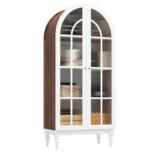 Sideboard Made Of Wood With Doors Farmhouse White - White - View 4