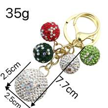 Hot Selling Small Ball Beaded Keychain, Christmas Car Key Chain Pendant, Gift Accessory, Couple Bag Charm - One Size - View 3