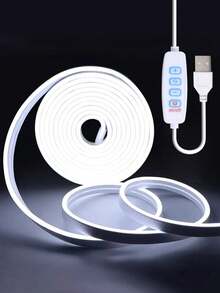 5V USB Neon Light DIY Silicone Neon LED Strip With 3-Button Dimmer, Flexible Light Strip For TV Backlight And Room Decor - 3-color Temperature - View 8