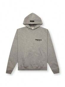 Fear Of God Essentials Core Hoodie Dark Oatmeal, Oversized Soft Fleece Pullover, Unisex Streetwear, Daily Outing, Casual Hang‑Out, Weekend Gathering - DARK OATMEAL - View 12