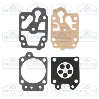 4-Piece Standard Size Sealed Leak-Proof Wear-Resistant Anti-Aging Composite Rubber & Paper Gasket 40-5 Carburetor Repair Kit Box Set, Compatible With Chainsaws, Lawn Mowers, 2-Stroke Garden Machinery, Outdoor Gardening, Logging, Pruning Equipment Maintenance Replacement Parts, All-Season Use, Fixes Carburetor Fuel Supply Faults, Garden Machinery Repair Replacement Components