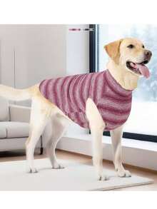 New Autumn/Winter Dog Sweater Home Wear Warm Comfortable Large Dog Clothes - Hot Pink - View 12