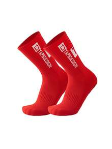 1 Pair Kids Non-Slip Dotted Sports Socks Mid-Calf Football Socks Suitable For 9-15 Years Old Children Outdoor Sports - Multicolor - View 14