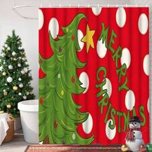 1/4pcs Christmas Tree Shower Curtain Set With 12 Hooks, Waterproof Polyester Bathroom Curtain, Thickened, Durable Quick-Dry, 180*180cm, Christmas Bathroom Decor - A - View 16