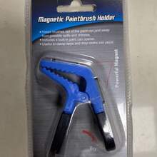 1pc-[With Can Opener]Magnetic Paint Brush Holder Clip Double-Sided Magnetic Brush Rack Paint Tool Clip Can Clamp Edge Durable Plastic Brush Storage Gadget Red/Blue Optional, Manual Tool. - Multicolor - View 12