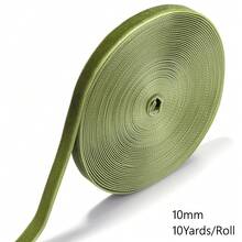 6-38mm 1捲橄欖綠單面絲絨緞帶，聖誕緞帶，適用珠寶展示包裝、花藝禮品包裝蝴蝶結、DIY派對裝飾 - 橄欖綠 - 查看 11