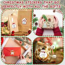 120pcs Christmas Gift Label Stickers, Christmas Gift Label Stickers, Self-Adhesive Christmas Name Label Stickers, Christmas Label Stickers For Gift Wrapping Envelopes Holiday Decoration - Multicolor - View 3