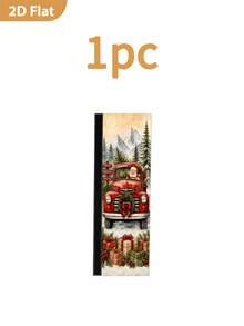 1/2Pcs Christmas Fridge Handle Covers, Santa Claus, Red Truck, Gift Box, "Merry Christmas" Pattern, With Hook And Loop, Suitable For Refrigerator, Oven, Microwave, Dishwasher, Christmas Holiday Kitchen Decor - View 8