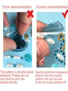 5Pcs/10Pcs Camera Stickers Ins Style Heart Diamond 3D Decorative Glitter Scrapbook Stickers Crystal Phone Decoration Stickers Makeup Decals DIY Handmade Decor Material, Random Color - Color Sticker - View 8