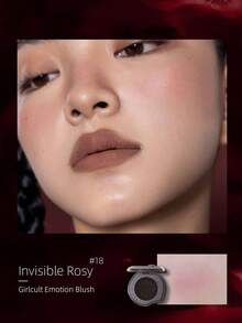 GIRLCULT Emotion Blush No. 18 Invisible Rose Color, Smooth Texture, Buildable Color, Easy To Blend, Long-Lasting, Natural Radiant Finish, Easy To Layer, Suitable For Beginners, Suitable For Women's Daily Use, Gift, 4.8g/0.17 Oz. - 18 Invisible Rosy - View 5