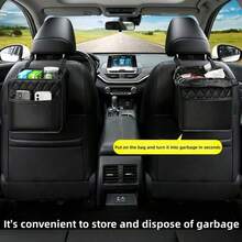 1pc Black Car Seat Back Storage Organizer Bag, Multi-Function Car Interior Storage Pouch - A - View 4
