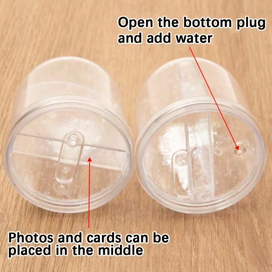 1pc Handmade Plastic Snow Globe Photo Frame, Plastic Snow Globe Photo Frame Decoration, Transparent PET Plastic Material, Suitable For DIY Crafts, Create Unique Home Decor, Birthday Gift, Christmas Decoration - Plastic Snow Globe - View 1