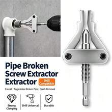 1pc Quick Removal Broken Thread Extractor | Electric Drill Driven For 1/2 3/4 1 Inch Pipes | Faucet & Angle Valve Repair Tool, Versatile Hardware For Home Emergency & Plumbing - A - View 5