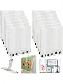 24 Pairs Non-Damaging Adhesive Frame Mounting Strips, Double-Sided Hook & Loop Design, Easy Detach And Install, Suitable For Remote Control, Picture Frame, Outlet, Etc. - A - View 3