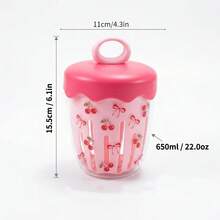 Plastic Food Storage Containers With Lids, Clear Double Layer Salad Container For Lunch, Travel Snack Containers With Handle And Fork, Fruit Storage Drain Basket, To Go Meal Prep Containers With Stickers For School Office - Multicolor - View 22
