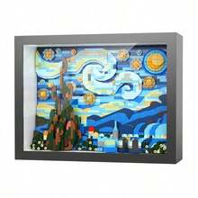 2264pcs ABS Starry Night 3D Building Block Set, With Exquisite Details, DIY Art Decoration, Creative Puzzle For Adults And Art Lovers, Mixable Colors, Stackable Toy, Perfect Gift - Art Series - View 7