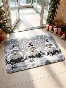1pc Elegant Tone White Beard Gnome Doormat, Plush Rug, Welcome Mat, Carpet, Floor Mat, Outdoor Doormat, Kitchen Rug, Home Decor, Front Door Mat, Area Rug, Outdoor Mat, Home Decor, Area Carpet, Garden Rug, Washable Carpet - Multicolor - View 5