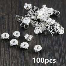 100pcs Copper Metal Earring Back Plug Stoppers DIY Earrings Jewelry Making Accessories Findings - Earring Back Stoppers - View 10
