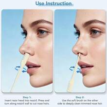 6pcs Eyebrow Grooming Tools, Manual Nose Hair Trimmer, Suitable For Men And Women, Portable Nose Care Kit, Mini Size For Travel And Home, Fully Manual Operation, Detachable Cleaning Head, Trimming, Complete 6pcs Beauty Set With Storage Bag - View 3