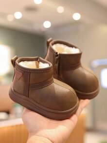 Casual Fashion Baby Autumn Winter Walking Boots - Brown - View 1