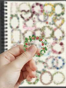 50pcs Vintage Floral Decorative Stickers For Planner, Diary, Scrapbook, Envelope, Greeting Card, Notebook, Laptop, Suitcase, Phone, Guitar, Skateboard, Luggage - Vintage Floral Planner Borders - View 8