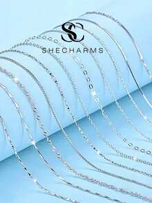 1pc Minimalist Design Layered S Necklace, Delicate Jewelry, Daily Wear, Gift - Silver - View 2