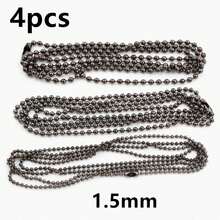 4pcs 1.5/2.0/2.4mm Diameter Ball Beads Chain With Connector DIY Necklace Jewelry Making Accessories - Iron Chains - View 18