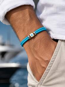diffone Fashion Handmade 3mm Milan Rope Bracelet Charms Evil Eye Men Bracelet For Men Cool Jewelry - Evil Eye Bracelet - View 3