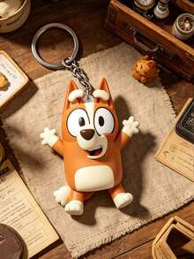 MASSDI Keychains, Personalized Bluey 2D Acrylic Keychain, Flat Cartoon Dog Character Charm, Thin Lightweight Build, Rust-Proof Metal Split Ring, Single Pack, Handbag Pendant, Backpack Decor, Celebration Ornament, Party Favor, Holiday Gift Accessory - Multicolor - View 11