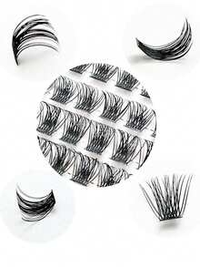 Natural Soft Handmade Segmented DIY Eyelash Extensions, Individual Clusters, Seamless Comfortable Eyelashes - D - View 6