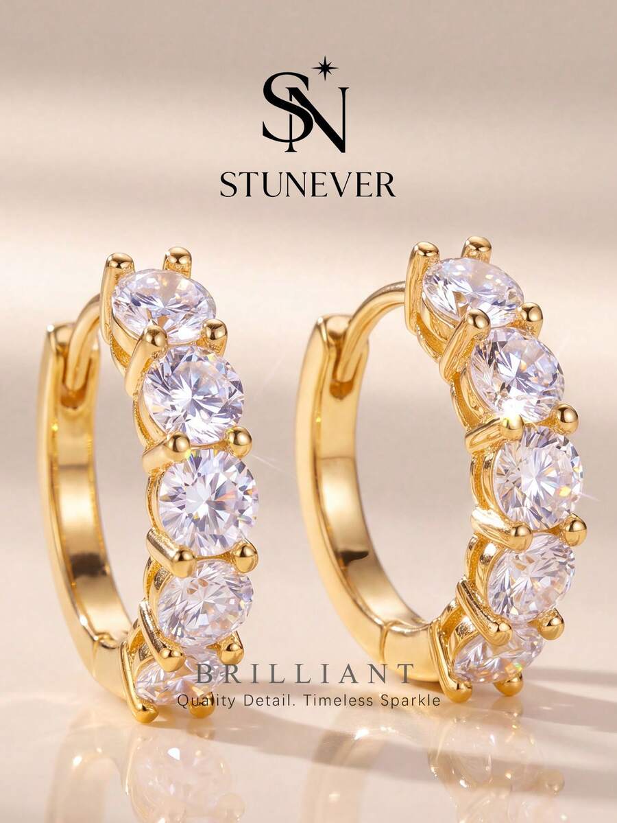 Certified Moissanite Pendant Earrings 1 Pair 0.3CT Sparkling Single Diamond Women's Daily Wear Wedding Party Birthday Anniversary Jewelry Gift