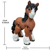 3D列印小馬玩具，創意手指互動迷你遊戲玩具，便攜式辦公娛樂裝飾品，適合萬聖節、聖誕節與感恩節裝飾，返校季理想禮物 - 彩色 - 查看 4