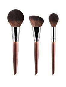 24/21/15/9/8/7/6/5/3pcs Faux Rosewood Handle Makeup Brush Set, Soft Fluffy Bristles, Neat Tips, Skin-Friendly And Non-Irritating, Moderate Powder Pickup With Minimal Fallout, Meets Full Face Makeup Needs - Redwood - View 17