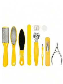 15pcs Foot Care Pedicure Tool Set, Stainless Steel Callus Remover Kit, Foot File, Cuticle Nipper, Dead Skin Scraper, Nail File, Multi‑Function Pedicure Kit For Home Salon Use, Remove Hard Skin Corns Dead Skin, Manicure Pedicure Supplies - Multicolor - View 9