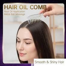 1pc Essential Oil Infused Hair Comb, Scalp Care Comb With Refillable Essential Oil, Portable Liquid Essential Oil Dispensing Comb, Transparent Scalp Hair Oil Applicator Comb, Visible Liquid Reservoir Comb, Suitable For Hair And Beard Care, Unisex Hands-Free Essential Oil Massage Comb, Home Decor, Bedroom Decor, Personalized Gift, Gift Box - Multicolor - View 7