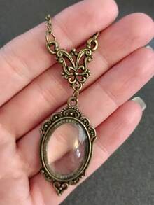 1pc Gothic Vampire Blood Drop Pendant Necklace, Suitable For Women Vintage Black Magic Halloween Holiday Party Wear, Holiday Gothic Witch Jewelry Accessory - Multicolor - View 9