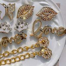 18pcs Bear Butterfly Chain Shoe Clips, Detachable DIY Rhinestone Decoration, Suitable For Women's Sandals And Slippers - Multicolor - View 5