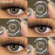 FUNSACHY 1 Pair Of Series Contact Lenses, 14.5mm, Annual Use Grey Contact Lenses - MANILA-gRAY - View 2