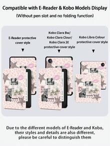 Leopard Print & Coconut Tree Protective Case, Compatible With IPad Air 8(M4)2026(11 Inch), Air 4/5 10.9 Inch, 7/8/9 Gen 10.2 Inch, Built-In Pencil Slot, Compatible With Samsung Tab S6 10.4 Inch, Compatible With Kindle 11th Gen(2022/2024), Kindle Clara 2E, Clara Colour, Clara BW(6 Inch) And Libra Colour(7 Inch), Cute Girly Fashion Design, Suitable For Birthday And Holiday - Multicolor - View 10