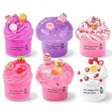 6/9/12pcs Colorful Slime Set, Multi-Color Crystal Slime, Fluffy Cloud Slime, Butter Slime And Classic Slime, Includes DIY Accessories, Soft Stretchable Non-Sticky Sensory Toys, Mess-Free Stress Relief Creative Learning Gift, Suitable For Ages 3+ - Multicolor - View 7
