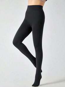 1 Pair 80/200G Tight Black Tights, For Women, Minimalist Solid Color, Pantyhose - Multicolor - View 13