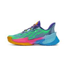 Under Armour 男款高彈緩震籃球鞋 網面透氣耐磨外底 室內球場實戰對抗運動鞋 - 綠色/粉色/橙色/藍色 - 查看 3