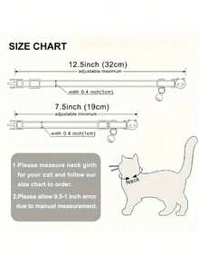 1pc Customized Reflective Pet Collar With Bell Adjustable Customizable Pet ID And Contact Information Suitable For Cats And Small Dogs Pet Accessories Decoration Gift For Pets - Multicolor - View 4