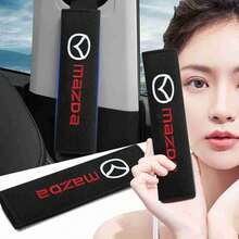 2pcs Car Seat Belt Safety Belt Shoulder Protector Cover For 2 3 4 5 6 7 8 323 626 CX-3 5 8 9 MX-5 30 RX-8 - A - View 1