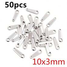 50pcs Stainless Steel Small Charms Pendants For Extension Tail Chains Pendant DIY Jewelry Making Findings Accessories Necklace Bracelet - Steel - View 25