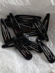 40/20/10Pcs Random Glitter Star Hair Clips Black And Gold Luxury Color Scheme Y2K Hair Accessories For Girls Rave Accessories - Multicolor - View 3