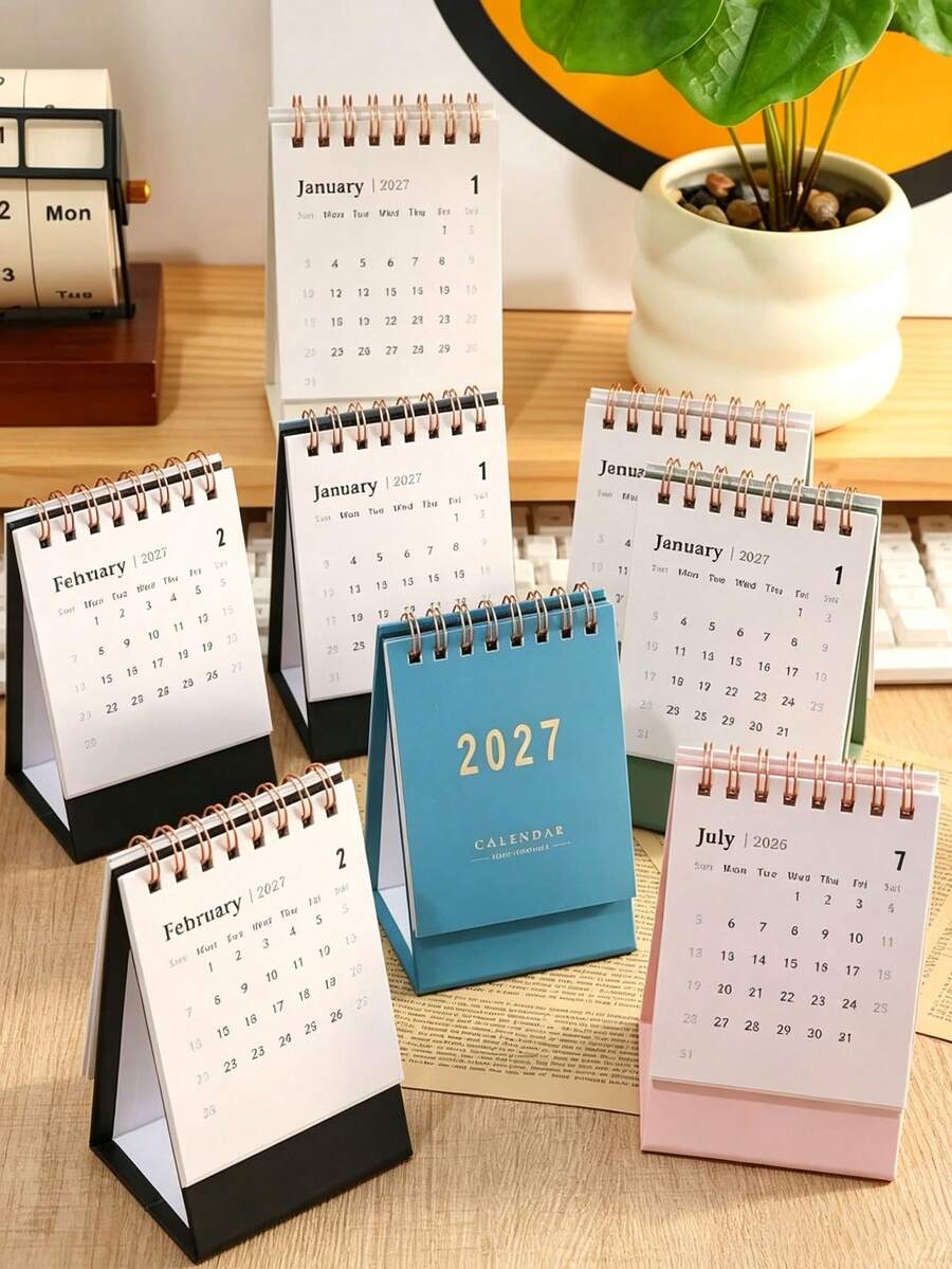 2027 Calendar - Monthly Mini Desktop Calendar, Vertical 2027 Calendar ...