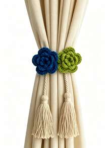 6pcs/Set Random Colors (No Duplicates) Hand-Crocheted Flowers, Made Of Yarn, Three-Dimensional And Full, Hand-Knitted And Not Prone To Pilling. DIY Hair Accessories, Clothing Decorations, And Craft Materials For DIY Enthusiasts. - Multiple Styles - View 6
