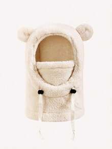 1pc Soft Warm Hooded Ski Hat, Multi-Functional Fleece Hood, One-Piece Design, Suitable For Children's Skiing And Daily Warm Wear - Multicolor - View 7